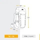 کوله پشتی کوهنوردی FORCLAZ - 70+10 L - MT900 Symbium