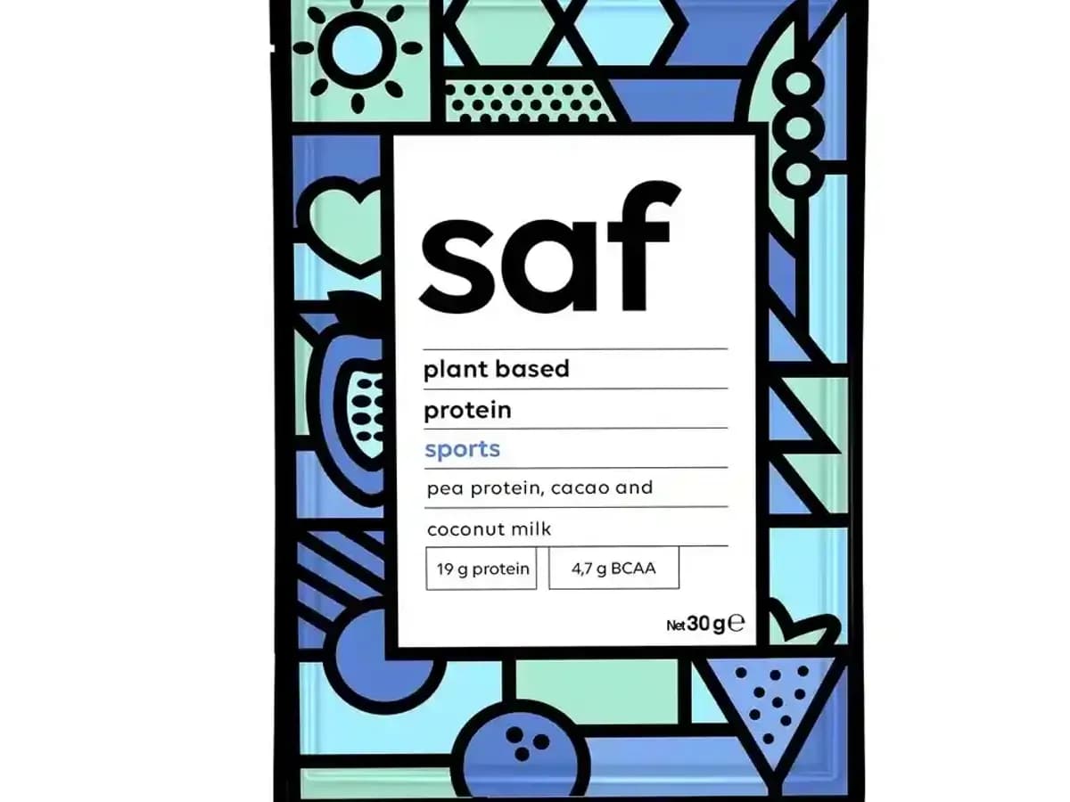 ساشه پروتئین گیاهی وگان SAF Sports Mix با طعم کاکائو – مکمل پروتئینی گیاهی