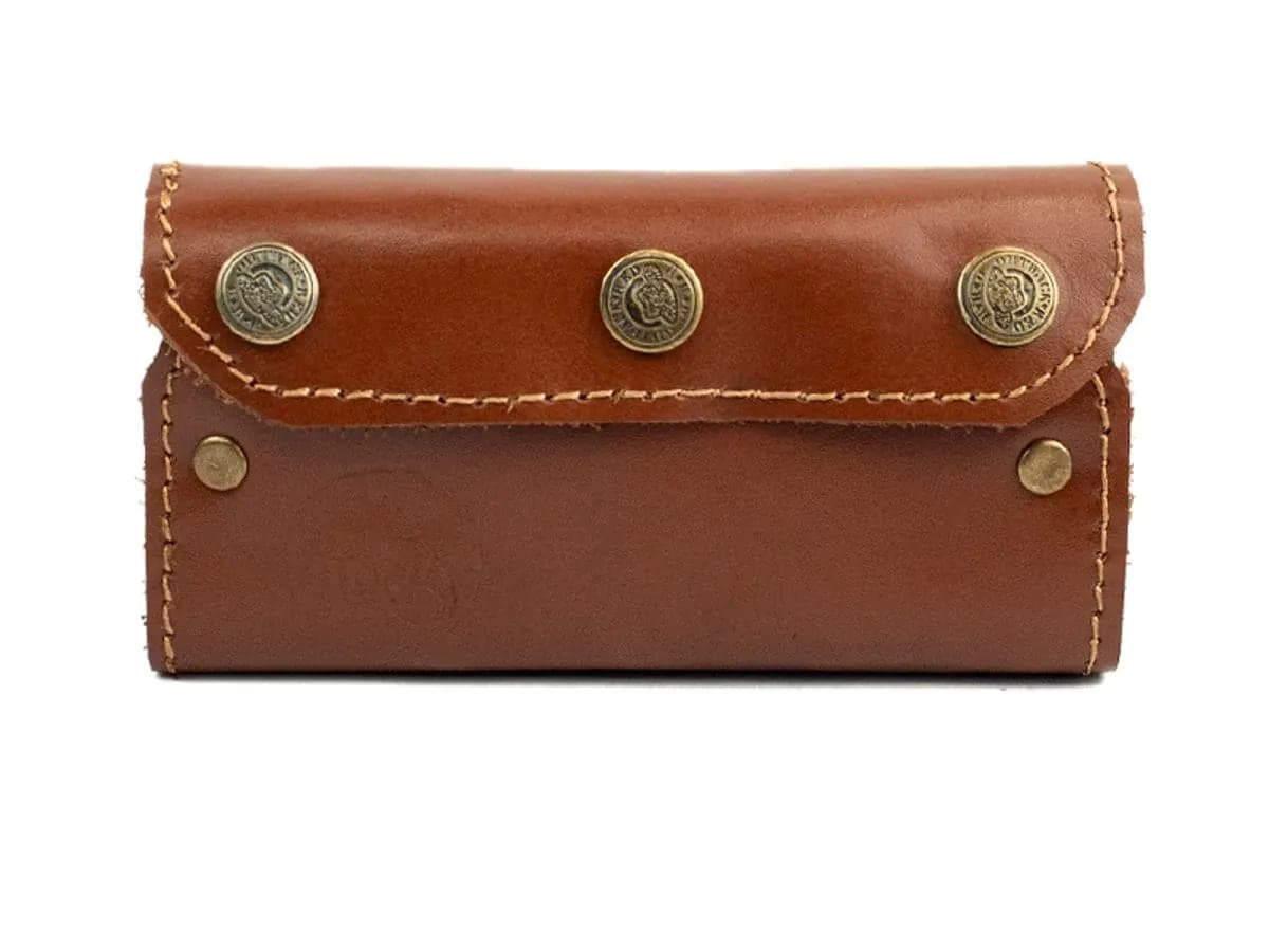 جا ادویه ای چرمی 5 شیشه درب چوبی کوچک Rock leather